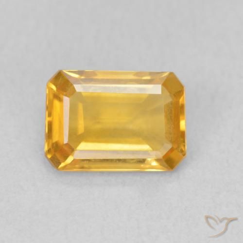 1.07ct Naturel Doré moyen Citrine, Taille émeraude, VVS-VS
