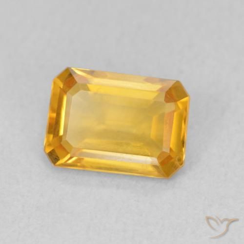 Citrine Doré moyen naturelle Octogone / coupe Émeraude, 1.07 ct, VVS-VS