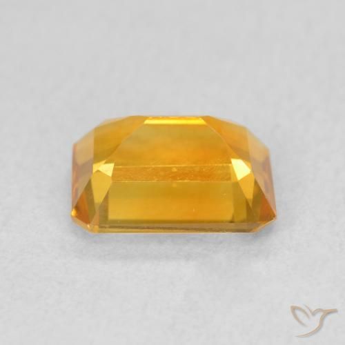 Citrine Medium Light Orange-Gold naturelle Octogone / coupe Émeraude, 1.34 ct, VVS-VS