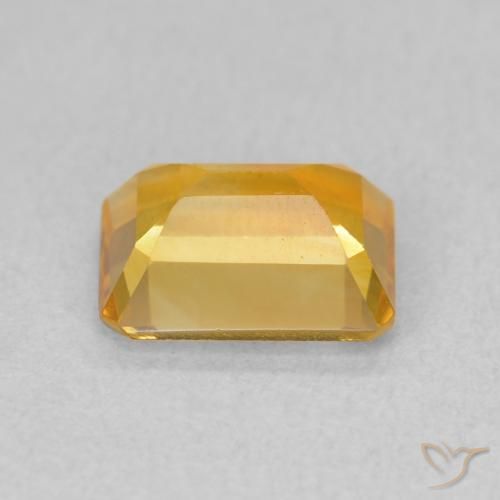 Citrine Doré moyen naturelle Octogone / coupe Émeraude, 1.48 ct, VVS