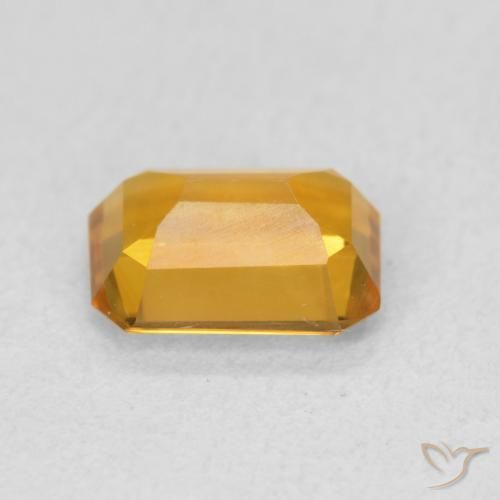 Citrine Doré-orange foncé naturelle Octogone / coupe Émeraude, 1.21 ct, VVS-VS