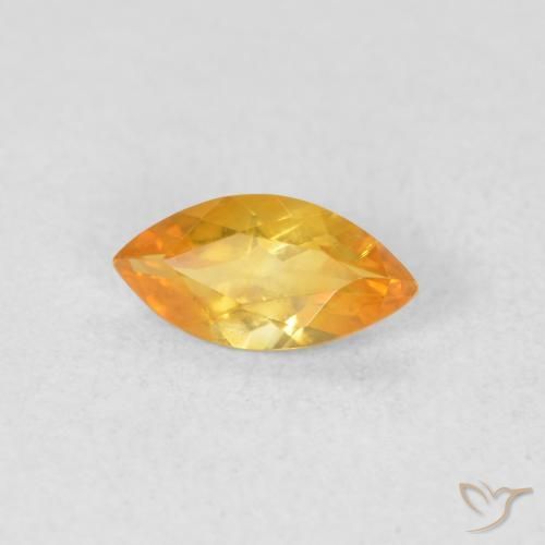Citrine Doré moyen naturelle Marquise, 0.44 ct, VVS-VS