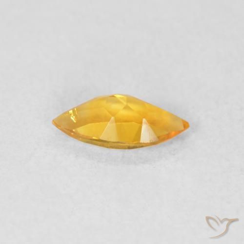 Citrine Doré moyen naturelle Marquise, 0.44 ct, VVS-VS