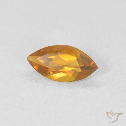 Citrine Orange-or naturelle Marquise, 0.47 ct, VVS-VS