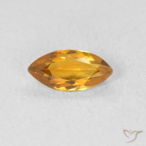 Citrine Orange-or naturelle Marquise, 0.51 ct, VVS-VS