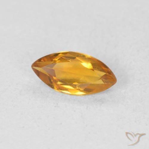 Citrine Orange-or naturelle Marquise, 0.51 ct, VVS-VS