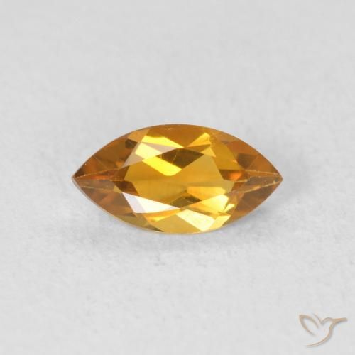 0.57ct Naturel Or-orange moyen Citrine, Marquise, VVS-VS