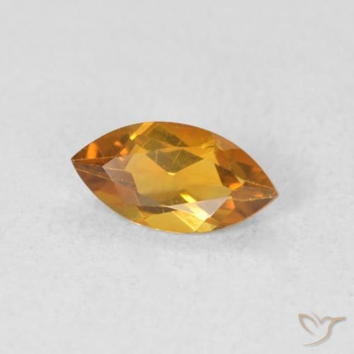 Citrine Or-orange moyen naturelle Marquise, 0.57 ct, VVS-VS