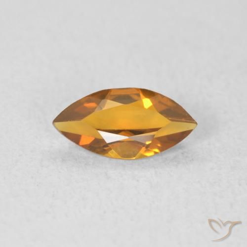 0.48ct Naturel Or-orange moyen Citrine, Marquise, VVS-VS