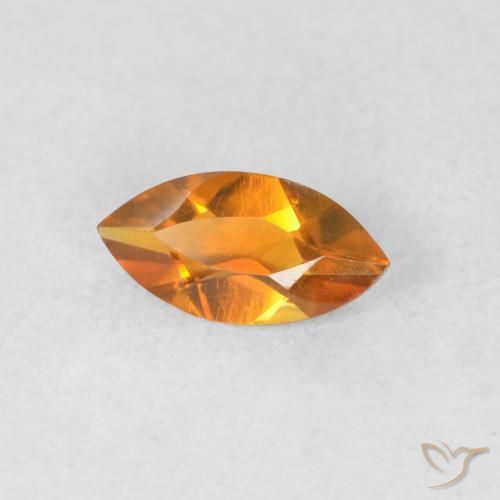 Citrine Or naturelle Marquise, 0.49 ct, VVS-VS