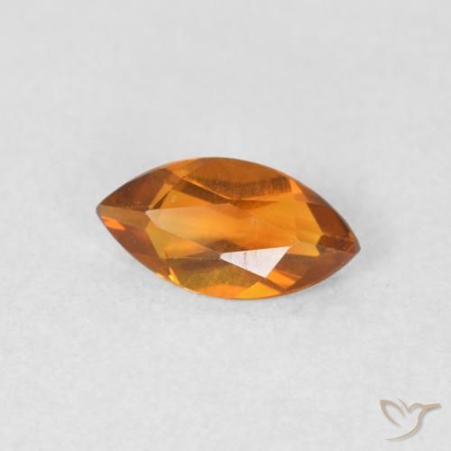 Citrine Orange foncé naturelle Marquise, 0.50 ct, VVS-VS