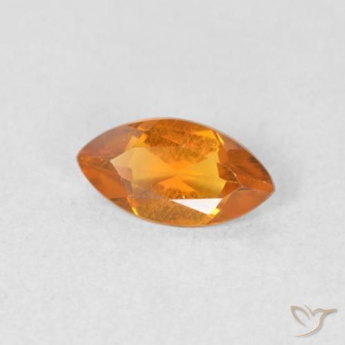 Citrine Orange moyen naturelle Marquise, 0.51 ct, VVS-VS