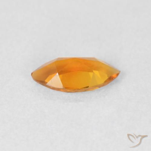 Citrine Orange moyen naturelle Marquise, 0.51 ct, VVS-VS