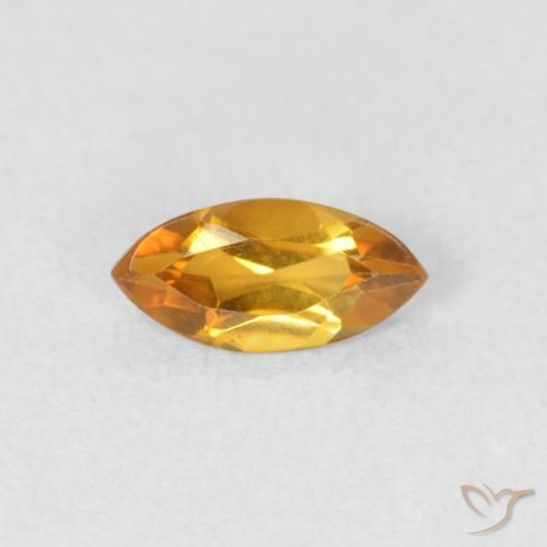 Citrine Or orange foncé naturelle Marquise, 0.46 ct, VVS-VS