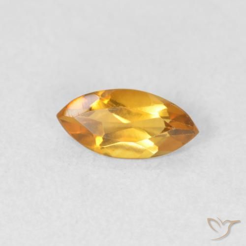 Citrine Or orange foncé naturelle Marquise, 0.46 ct, VVS-VS