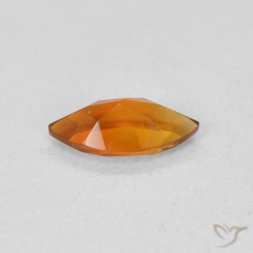 Citrine Orange terreux naturelle Marquise, 0.52 ct, VS