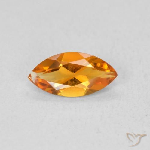 0.46ct Naturel Abricot orange Citrine, Marquise, VS