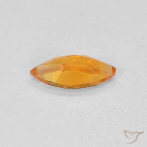 Citrine Abricot orange naturelle Marquise, 0.46 ct, VS