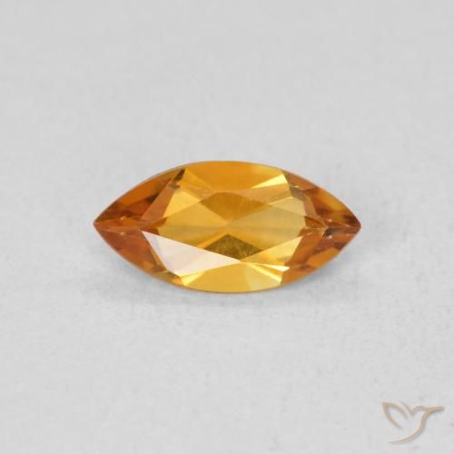 0.46ct Naturel Orange moyen Citrine, Marquise, VS