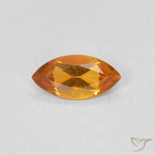0.48ct Naturel Abricot orange Citrine, Marquise, VS