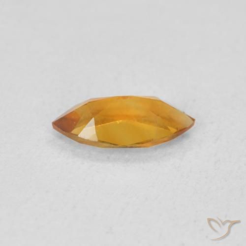 Citrine Abricot orange naturelle Marquise, 0.48 ct, VS