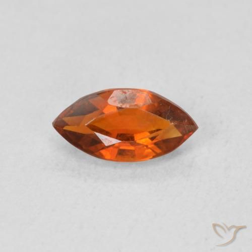 Citrine Orange foncé naturelle Marquise, 0.57 ct, VVS-VS