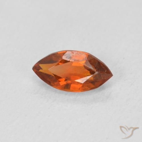 Citrine Orange foncé naturelle Marquise, 0.57 ct, VVS-VS