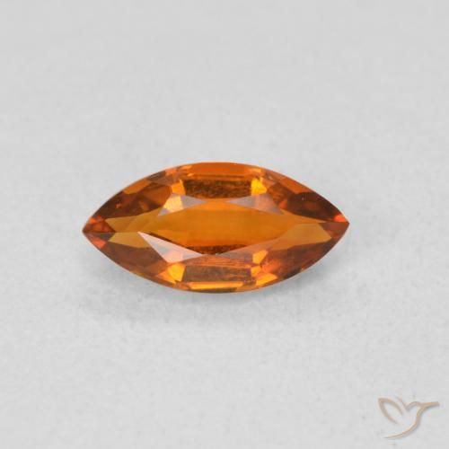 Citrine Orange foncé naturelle Marquise, 0.56 ct, VVS-VS