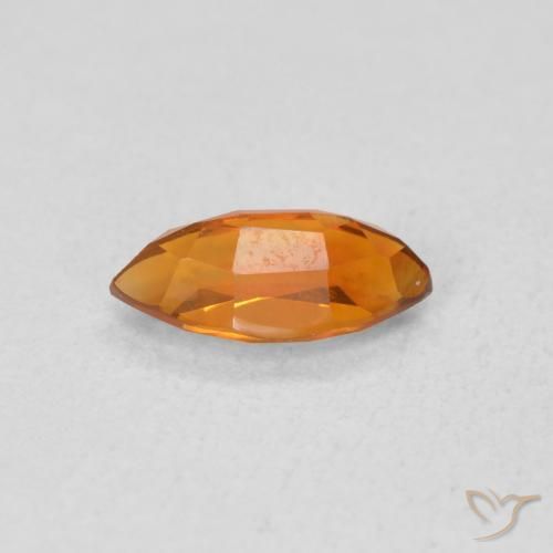Citrine Orange foncé naturelle Marquise, 0.56 ct, VVS-VS