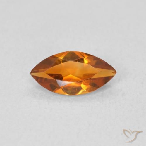 Citrine Orange brun naturelle Marquise, 0.49 ct, VVS-VS