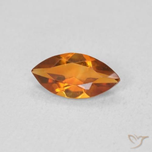Citrine Orange brun naturelle Marquise, 0.49 ct, VVS-VS