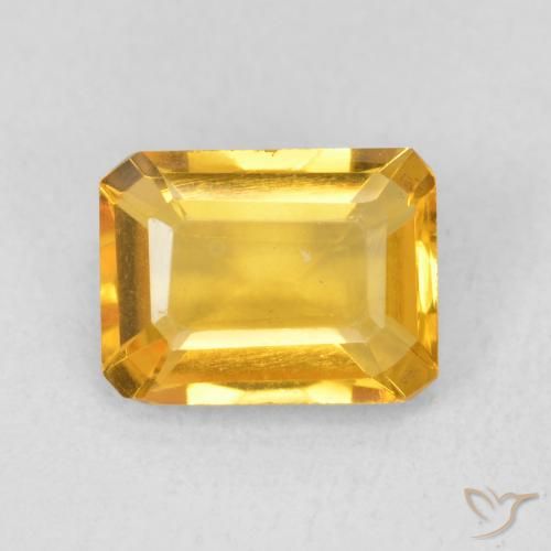 1.44ct Naturel Or moyen Citrine, Taille émeraude, VVS