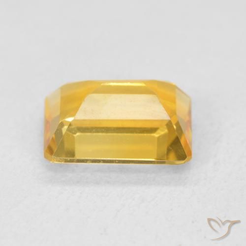 Citrine Orange doré profond naturelle Octogone / coupe Émeraude, 1.45 ct, VVS