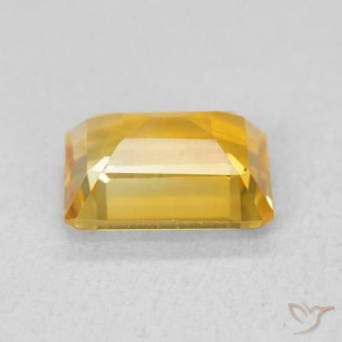 Citrine Doré foncé naturelle Octogone / coupe Émeraude, 1.39 ct, VVS