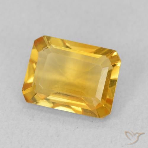 Citrine Or moyen naturelle Octogone / coupe Émeraude, 1.46 ct, VVS
