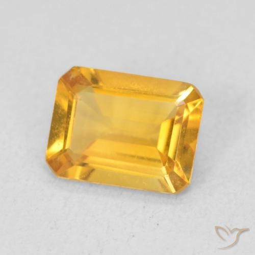 Citrine Doré moyen naturelle Octogone / coupe Émeraude, 1.10 ct, VVS