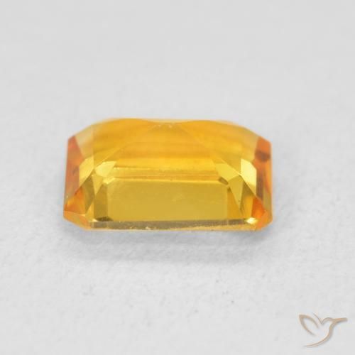 Citrine Doré-orange foncé naturelle Octogone / coupe Émeraude, 1.23 ct, VVS