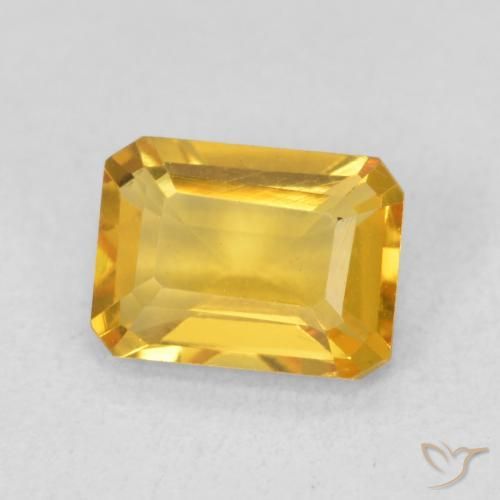 Citrine Or moyen naturelle Octogone / coupe Émeraude, 1.30 ct, VVS