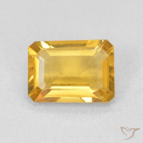 1.24ct Naturel Orange doré profond Citrine, Taille émeraude, VVS