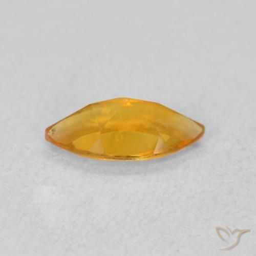 Citrine Abricot orange naturelle Marquise, 0.47 ct, VVS-VS