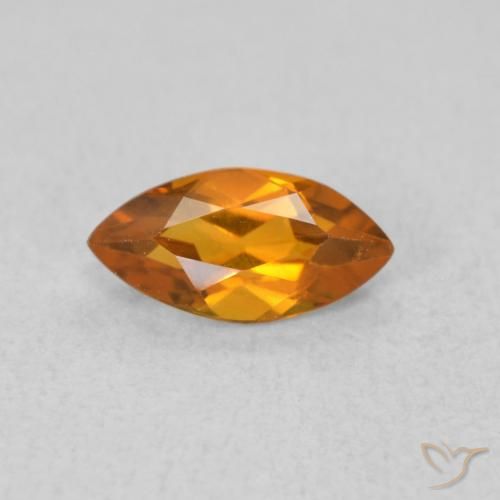 0.54ct Naturel Abricot orange Citrine, Marquise, VVS-VS