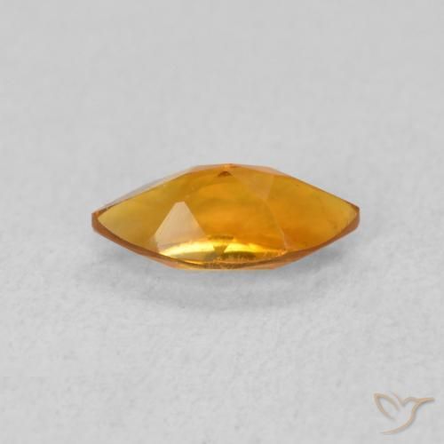Citrine Abricot orange naturelle Marquise, 0.54 ct, VVS-VS