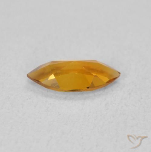 Citrine Orange moyen naturelle Marquise, 0.40 ct, VS