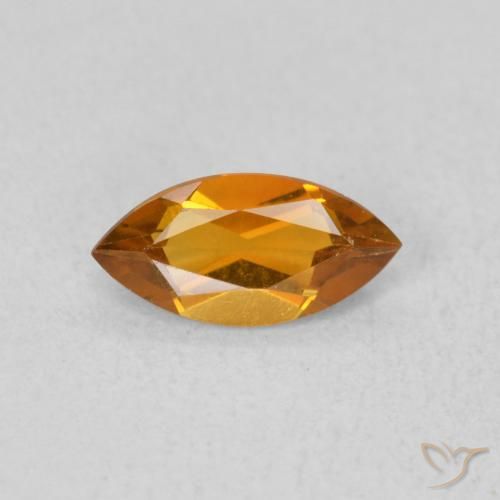 0.47ct Naturel Orange foncé Citrine, Marquise, VVS-VS