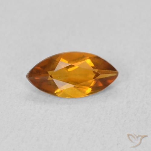 0.47ct Naturel Orange moyen Citrine, Marquise, VVS-VS