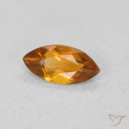 Citrine Orange moyen naturelle Marquise, 0.47 ct, VVS-VS