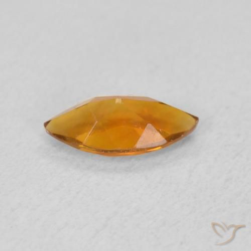 Citrine Orange moyen naturelle Marquise, 0.47 ct, VVS-VS