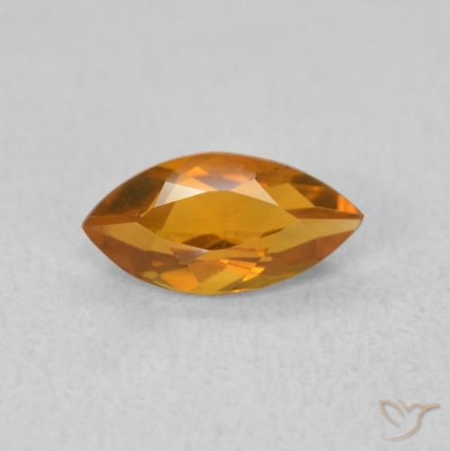 0.54ct Naturel Orange brun Citrine, Marquise, VVS-VS