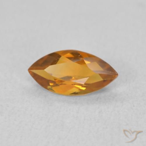 Citrine Orange brun naturelle Marquise, 0.54 ct, VVS-VS
