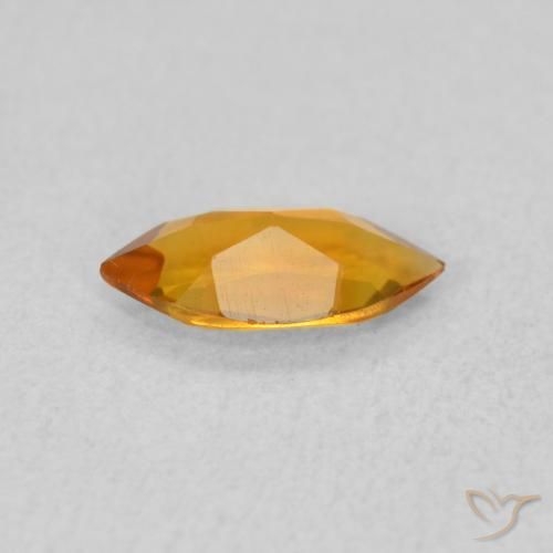 Citrine Orange moyen naturelle Marquise, 0.42 ct, VVS-VS